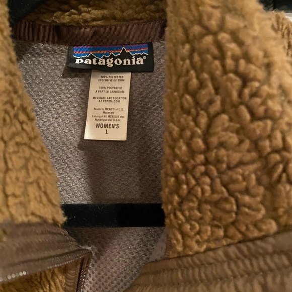 Brown Patagonia Teddy fleece zip up jacket - large - Picture 2 of 10